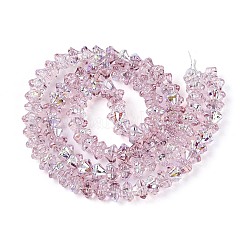 Electroplate Transparent Glass Beads Strands&nbsp;EGLA-N055-03A-08