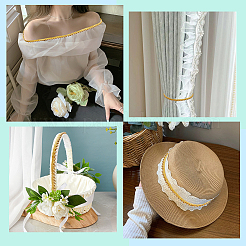1Pc Polyester with Plastic Round Beaded Ribbon&nbsp;OCOR-CY0002-33