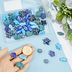 56Pcs 8 Styles Glazed Porcelain Beads&nbsp;PORC-SC0001-37