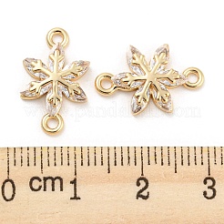 Brass Pave Clear Cubic Zirconia Connector Charms&nbsp;KK-Q789-10G