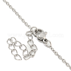 Brass Micro Pave Clear Cubic Zirconia Pendant Necklace&nbsp;LS-NJEW-B100-04P