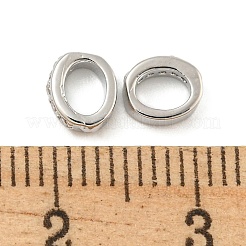 Brass Micro Pave Clear Cubic Zirconia Beads&nbsp;KK-P277-41P