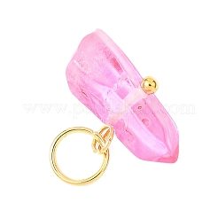 Dyed Natural Quartz Crystal Neggets Pendants&nbsp;PALLOY-JF04581-02