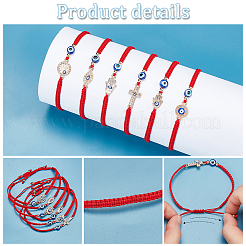 2 Sets Resin Evil Eye Braided Bead Bracelets Set&nbsp;BJEW-PH0004-19