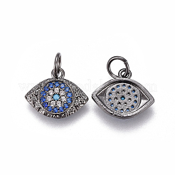 Brass Micro Pave Cubic Zirconia Charms&nbsp;KK-I650-08