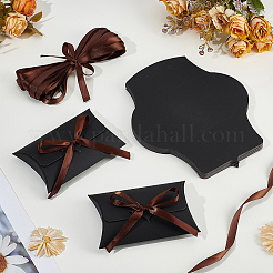 Folding Kraft Paper Pillow Boxes&nbsp;CON-WH0125-01A