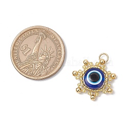Glass Seed Beaded Sun with Evil Eye Pendants&nbsp;PALLOY-MZ00633