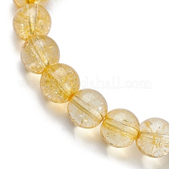 Natural Yellow Quartz Beaded Stretch Bracelets&nbsp;BJEW-JB10070-04