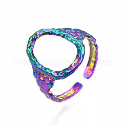 Open Oval Cuff Rings&nbsp;RJEW-N038-001