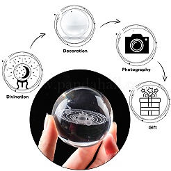 Glass Crystal Ball Diaplay Decoration&nbsp;DJEW-CN0001-35C