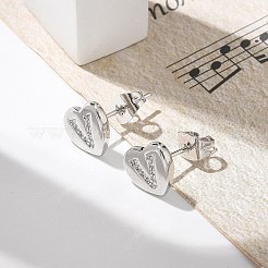 Rack Plating Brass Micro Pave Clear Cubic Zirconia Stud Earrings&nbsp;EJEW-K299-01P-V