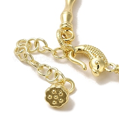 Brass Bamboo Link Bracelet&nbsp;BJEW-C051-12G