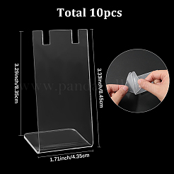 10Pcs L Shaped Acrylic Single Necklace Display Stands&nbsp;NDIS-SC0001-02A
