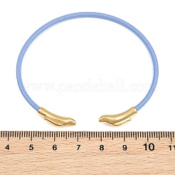 Braided Steel Wire Bangles Making&nbsp;KK-CBA6056-02F-G