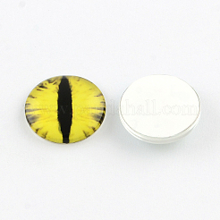 Half Round/Dome Dragon Eye Pattern Glass Flatback Cabochons for DIY Projects&nbsp;GGLA-Q037-8mm-30