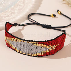 Ethnic Style Glass Seed Beaded Braided Bead Bracelets for Women&nbsp;ZJ9788-1