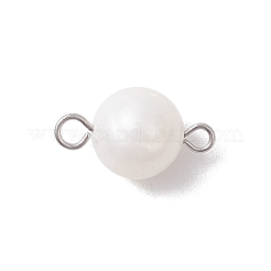 Natural Cultured Freshwater Pearl Connector Charms&nbsp;PALLOY-JF04192-01