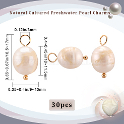 30Pcs Natural Cultured Freshwater Pearl Pendants&nbsp;FIND-BBC0002-56