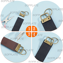 24Pcs 5 Colors Iron Ribbon Ends&nbsp;IFIN-SP0001-41