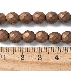 Electroplated Synthetic Non-magnetic Hematite Beads Strands&nbsp;G-S382-01F