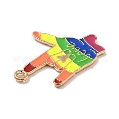Rainbow Color Alloy Enamel Pendants&nbsp;LS-ENAM-G208-19KCG