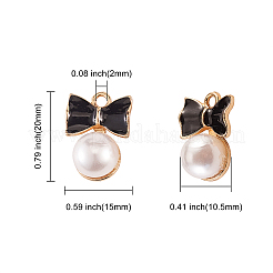 50Pcs 5 Colors Zinc Alloy Enamel Pendants&nbsp;ENAM-CJ0001-78