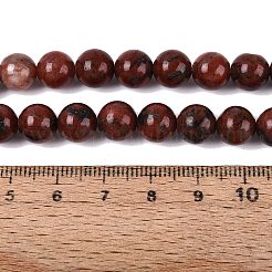 Natural Red Sesame Jasper Beads Strands&nbsp;G-Q601-13A-03