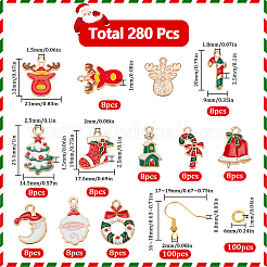Christmas Theme DIY Alloy Enamel Dangle Earring Making Kit&nbsp;DIY-SC0025-87