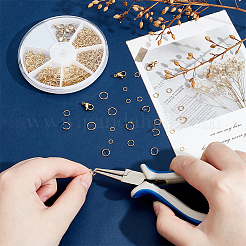 530Pcs 5 Styles 304 Stainless Steel Round Open Jump Rings and 10Pcs Lobster Claw Clasps&nbsp;STAS-WR0001-30B