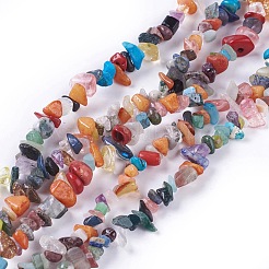 Natural & Synthetic Gemstone Chips Beads Strands&nbsp;G-L154-21
