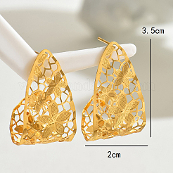 Alloy Hollow Flower Stud Earrings&nbsp;GR6330