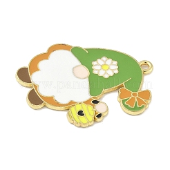 Bees Theme Alloy Enamel Pandants&nbsp;FIND-M083-06C-G