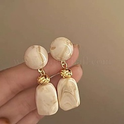 Alloy Resin Dangle Stud Earrings&nbsp;FS-WGC2837-02