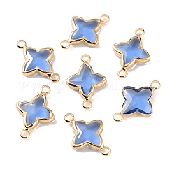 Glass Connector Charms&nbsp;KK-WH0035-75LG-03