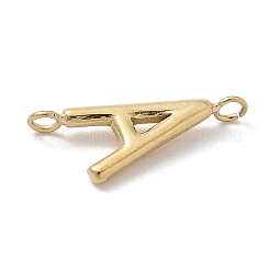 304 Stainless Steel Letter Connector Charms&nbsp;STAS-M108-01G-01