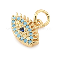 Brass Micro Pave Cubic Zirconia Pendants&nbsp;KK-U056-08G