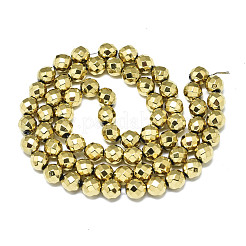 Electroplate Non-magnetic Synthetic Hematite Beads Strands&nbsp;G-S352-44C-01