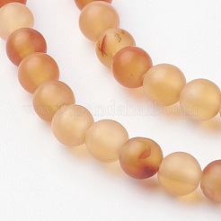 Natural Red Agate Bead Strands&nbsp;G-G735-64F-4mm