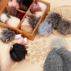 36Pcs 18 Cplors Faux Fox Fur Soft Pompom Ball&nbsp;AJEW-OC0013-65