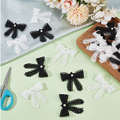 20Pcs 2 Colors Polyester Bowknot Ornament Accessories&nbsp;DIY-CY0002-21
