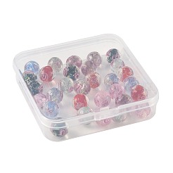 30Pcs 6 Colors Handmade Foil Lampwork Beads&nbsp;LAMP-FS0001-68