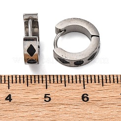 304 Stainless Steel with Enamel Earrings&nbsp;EJEW-M001-20B-P
