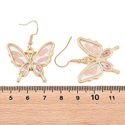 Alloy & Dried Flower Dangle Earrings&nbsp;AL-Z001-02G-01