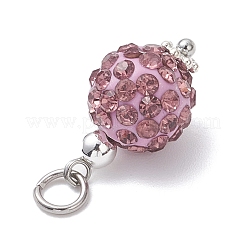 Handmade Polymer Clay Rhinestone Pendants&nbsp;PALLOY-JF04609