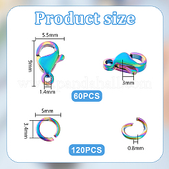 Ion Plating(IP) 304 Stainless Steel Lobster Claw Clasps&nbsp;STAS-PH0006-13