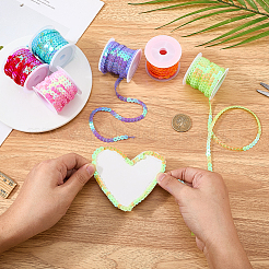 6Rolls 6 Colors Eco-Friendly Plastic Paillette Beads&nbsp;PVC-CY0001-06A