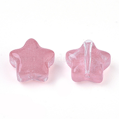 Transparent Spray Painted Glass Beads&nbsp;X1-GLAA-N035-01-A03