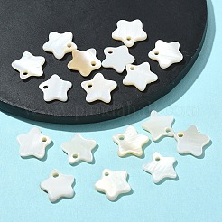 20Pcs Natural Freshwater Shell Star Charms&nbsp;SHEL-YW0001-14