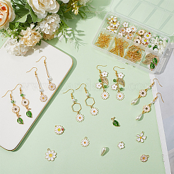 DIY Daisy Dangle Earrings Making Kits&nbsp;DIY-SC0003-32