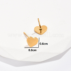 201 Stainless Steel Heart Stud Earrings&nbsp;CE5894